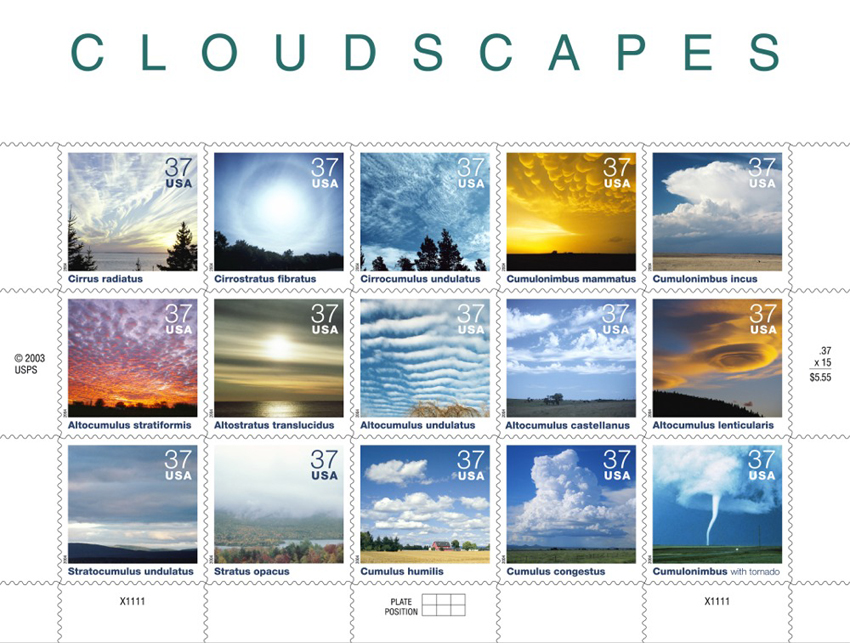 Post Office Cloud/Chemtrail stamps
